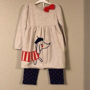 Fall Winter Puppy dog sweater dress